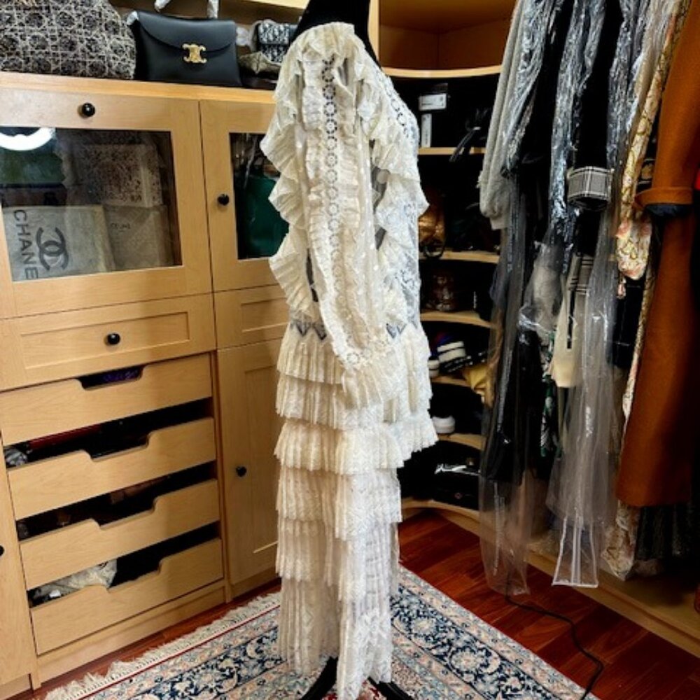 Zimmermann Size 1 Square Neckline Off White Short/Long Dress - Picture 2 of 13